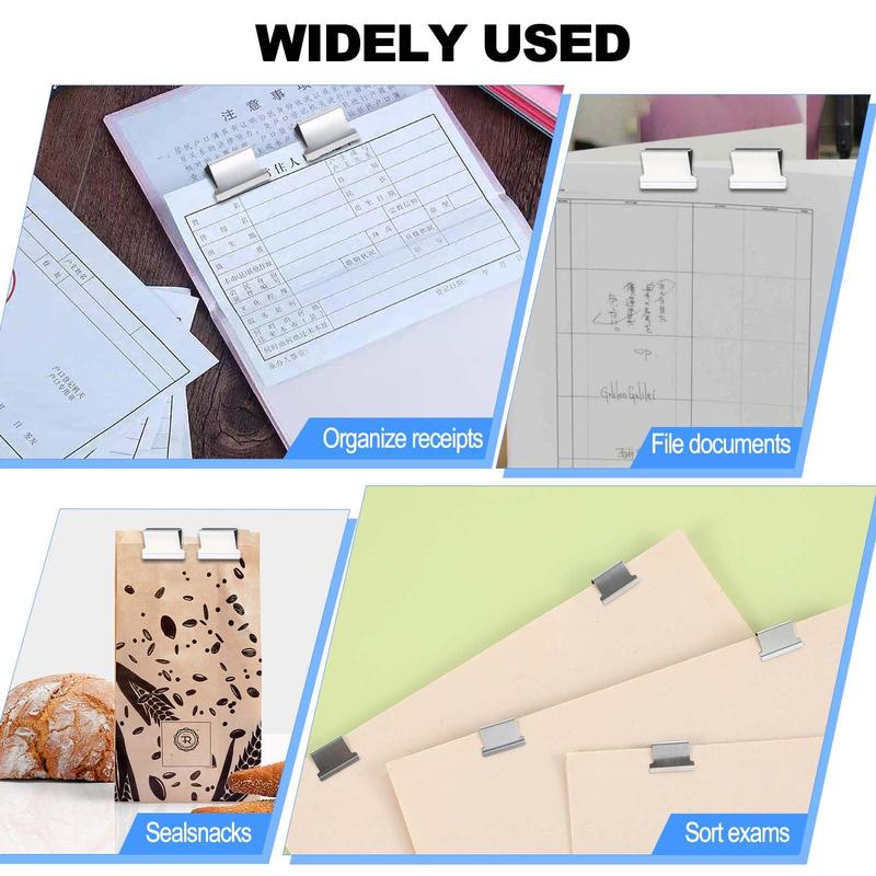 Portable Binder Clip Stapler - Includes 50 reusable clips